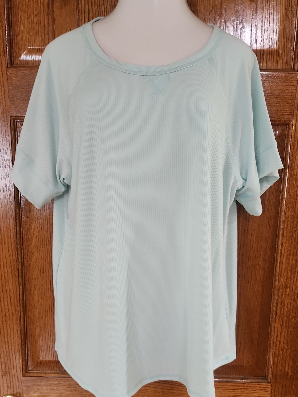 LuLaRoe Hailey 2xl Mint Green Short Sleeve Ribbed Top